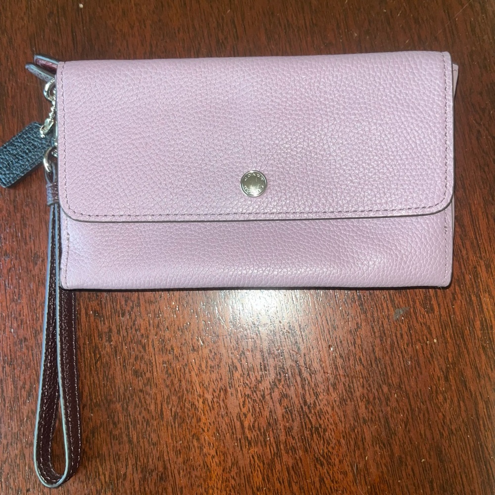 Coach Double Zip wristlet wallet